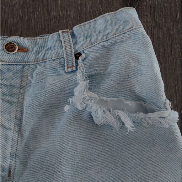Vintage Made in USA Raw Frayed Hem Half Bleached Distressed High Rise Shorts 10 - Picture 3 of 10